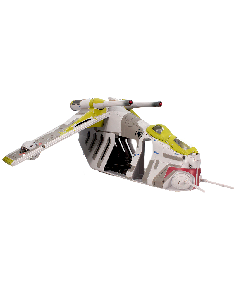 The ROTS Republic Gunship from the Revenge of the Sith line has a date stamp of 2002 and was released in 2005.
